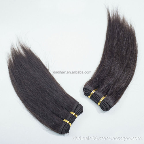 Adorable wholesale xuchang factory price natural color brazilian hair weft,suit package 2pcs/lot indian short straight real hair